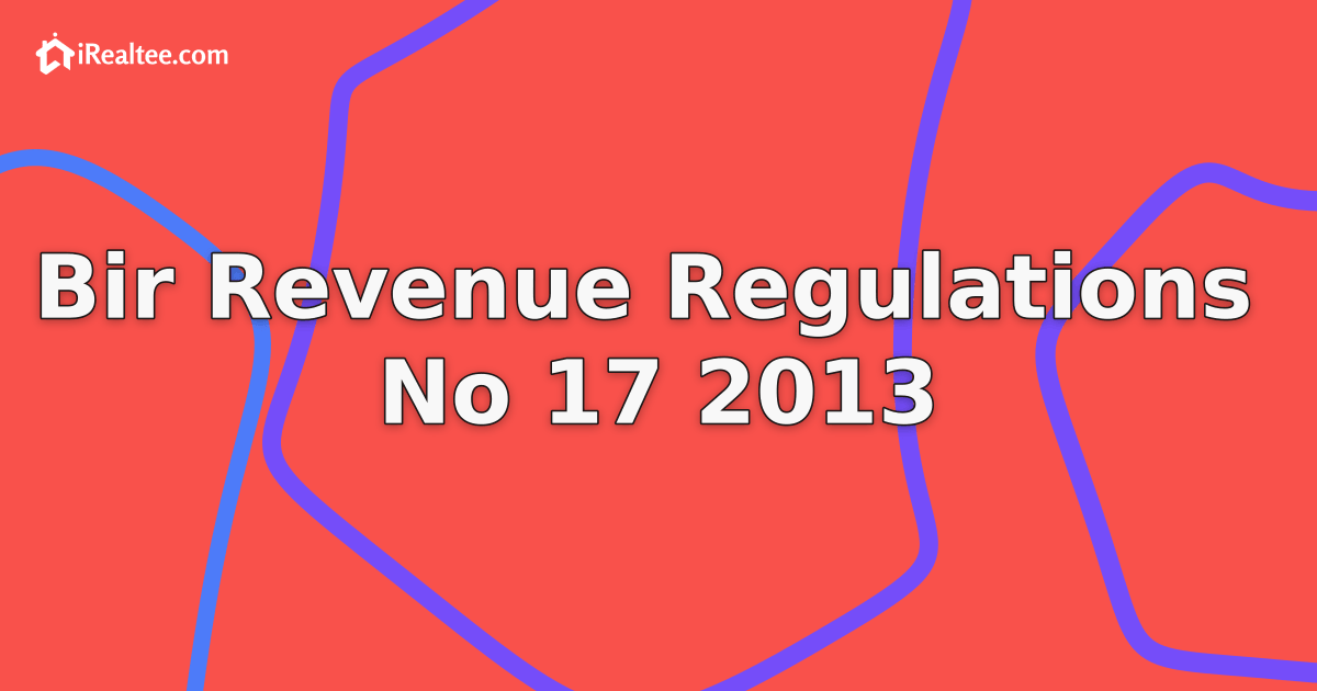 BIR Revenue Regulations No. 17-2013