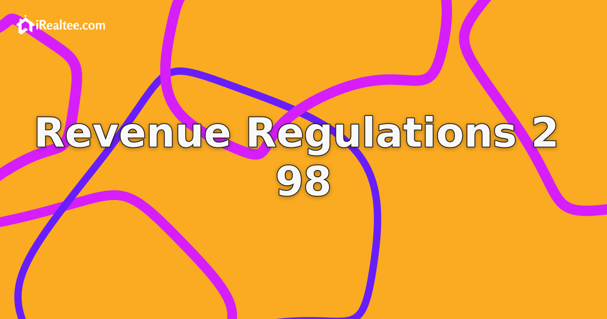 Revenue Regulations No. 2-98