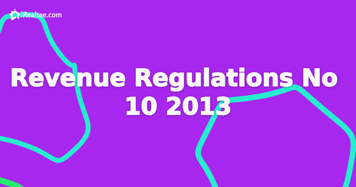 Revenue Regulations No. 10-2013