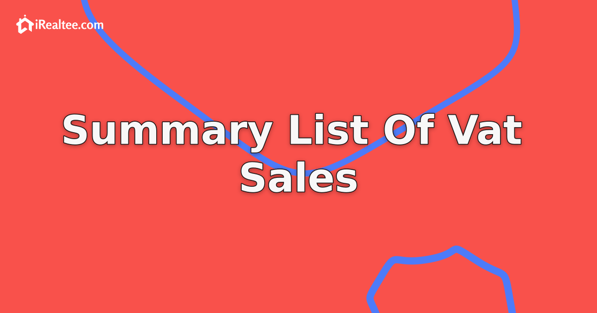 Summary List of VAT Sales